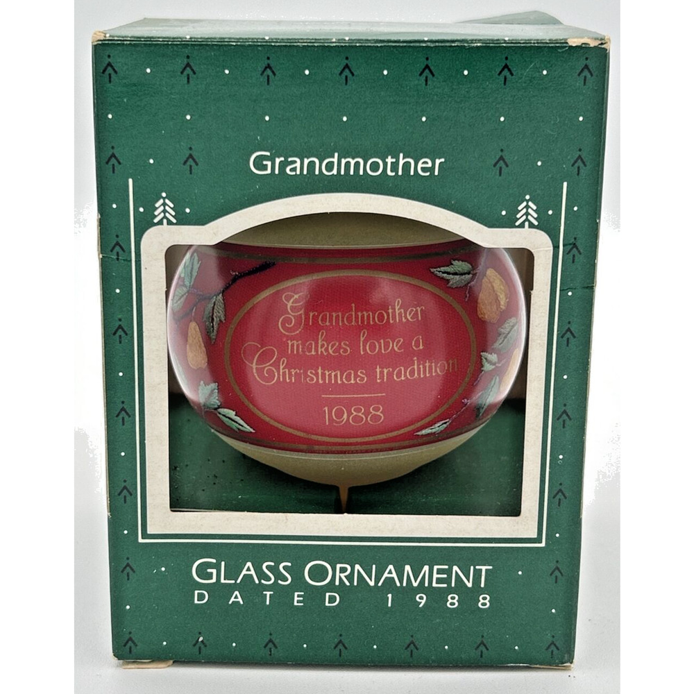 1988 Hallmark‎ Grandmother Glass Ornament SKUU17
